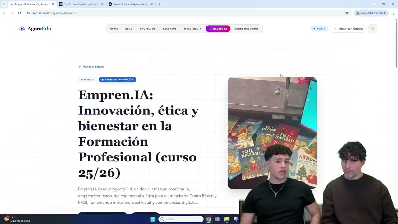 Team Leader Rafa nos explica el proyecto reto AgoraEdu